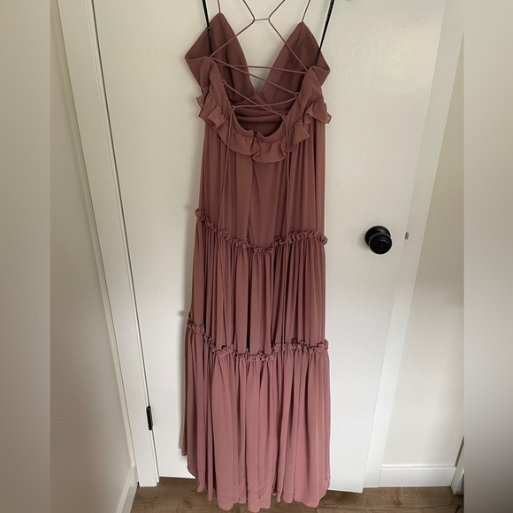 Rose Pink Ruffle Formal Dress - Picture 5 of 7